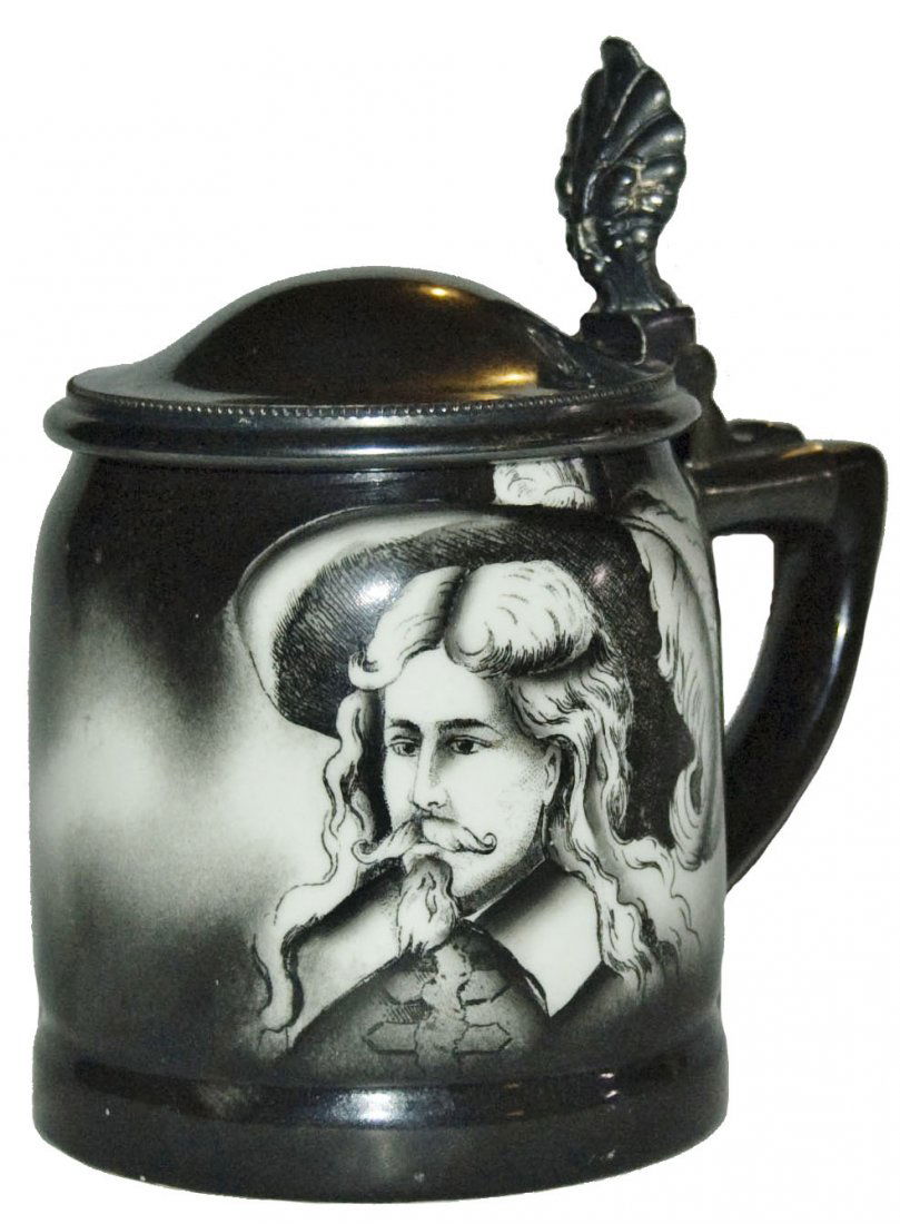 Chittenango Stein w Cavalier  & Silver Plated Lid (1 of 1)