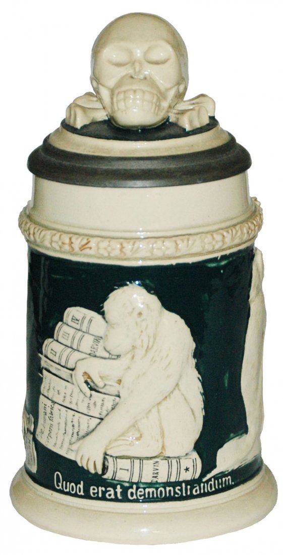 Monkey Reads Darwin Skull & Cross Bones Stein (1 of 1)