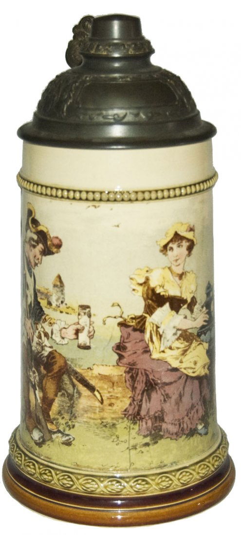 Soldiers & Barmaid Schlitt Mettlach Stein (1 of 1)
