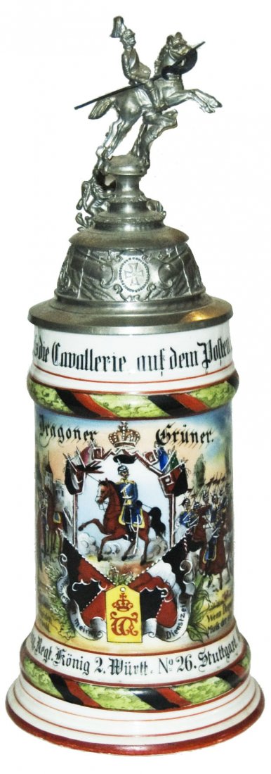 Dragoner Wurtt No 26 Stuttgart Regimental Stein (1 of 3)