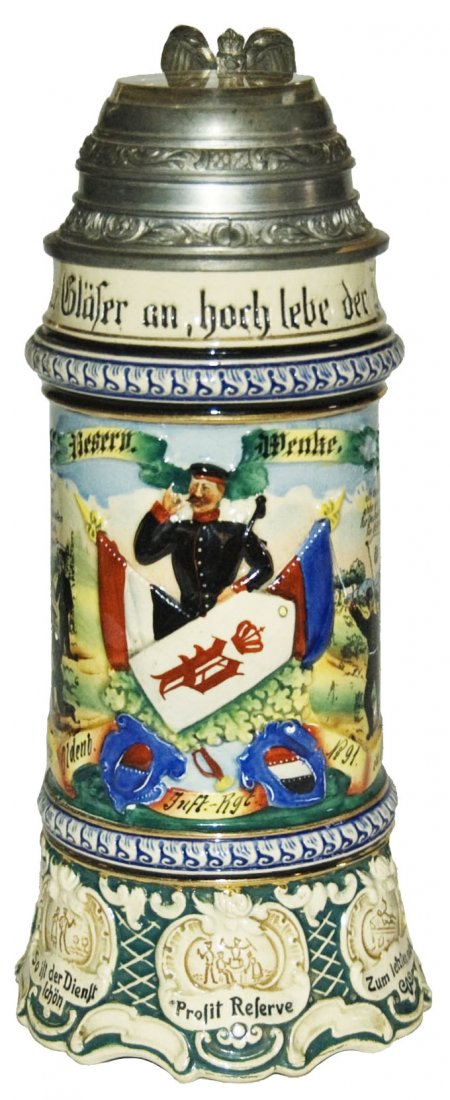 Inft No 91 Oldenburg Regimental Stein Inly w Photo (1 of 3)