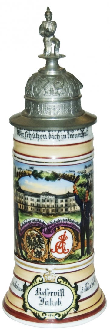 Inft Nr 94 Eisenach Regimental Stein  Bolt Hinge (1 of 3)