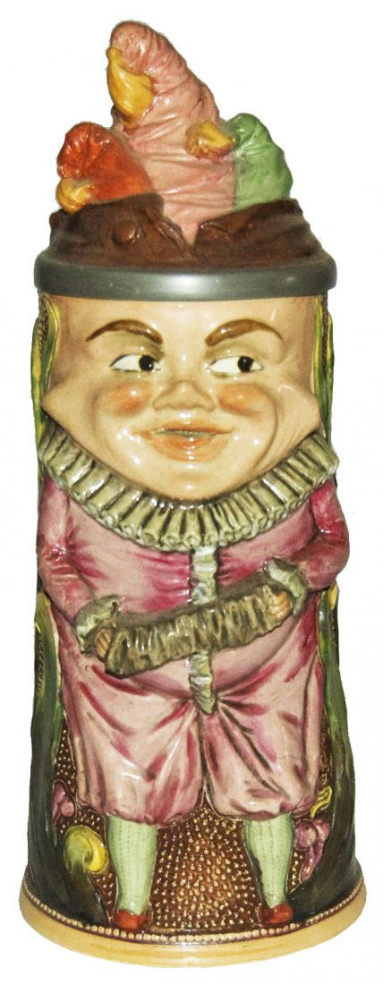 Jester w Accordian Diesinger Character Stein (1 of 1)