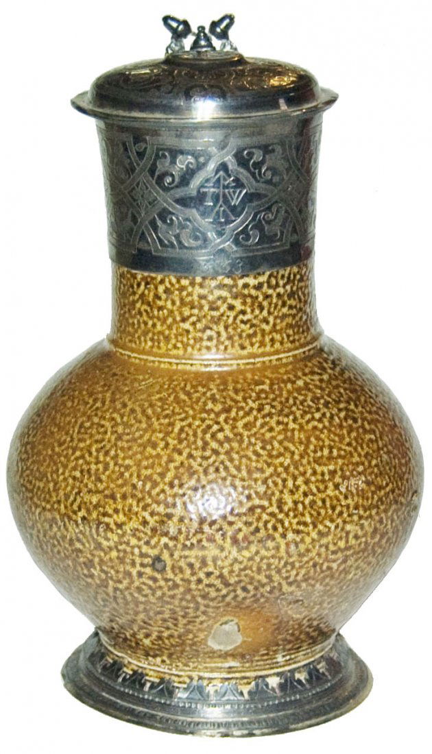 16th Century Silver on Frechen Stoneware Stein (1 of 4)