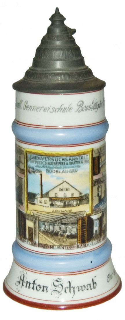 Occupational Dairy Farm School Porcelain Stein (1 of 1)
