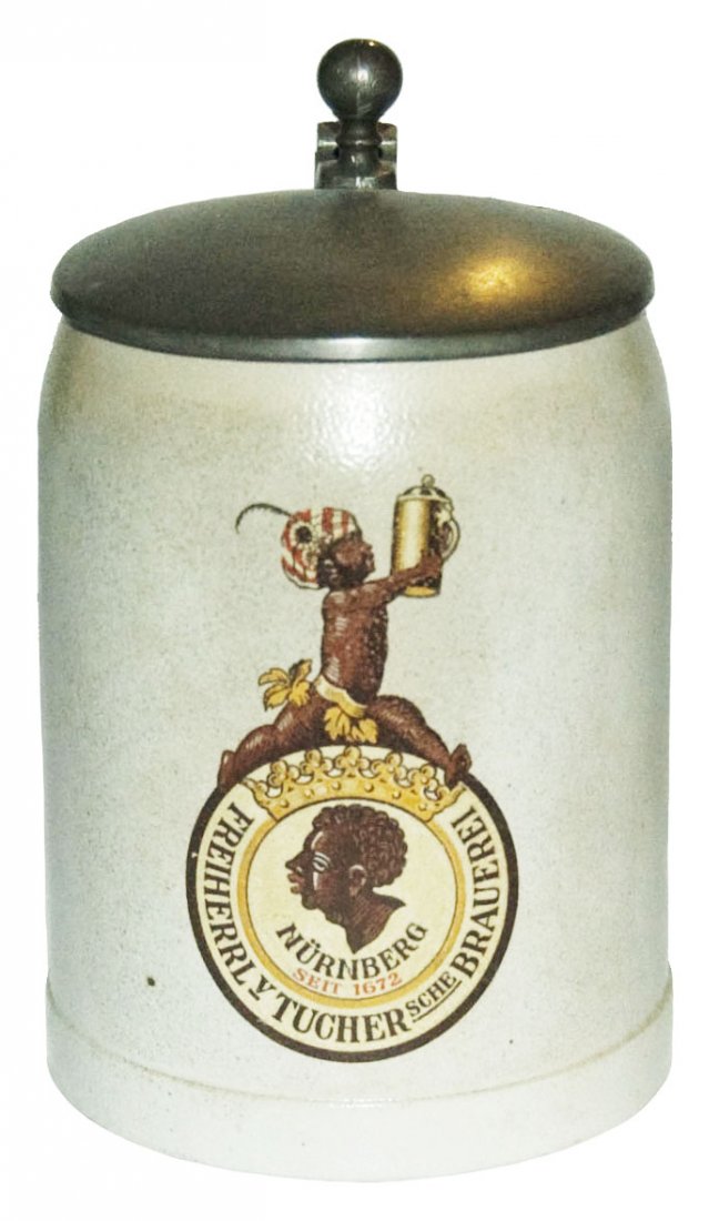Tucher Brau Brewery Stoneware Stein: Stoneware POG 1/2L. Tucher Brau.