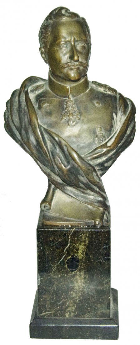 Bronze Bust of Kaiser Wilhelm Signed & Dated (1 of 1)