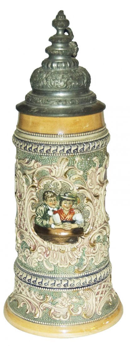 Drinking Couple Diesinger Relief Stein (1 of 1)