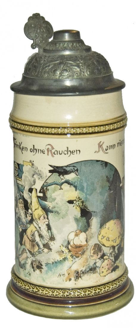 Smoking Dwarfs Mettlach Stein (1 of 1)