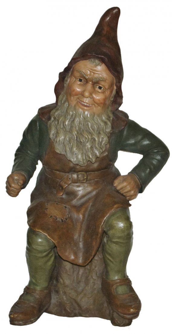 Dwarf in Apron Terracotta Jon Maresch 24" Figure (1 of 1)