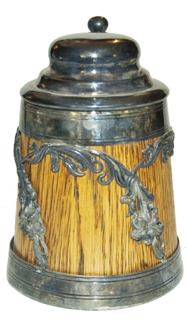 St Louis Silver Wood & Silver plate Stein (1 of 1)