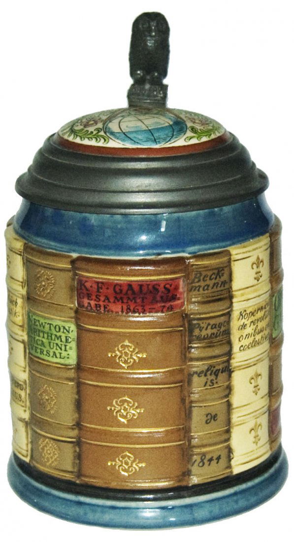 Uncommon Mathematics Mettlach Book Stein w Inlay (1 of 2)