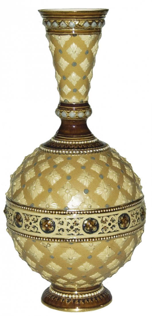 Floral Mettlach Mosaic Vase (1 of 1)