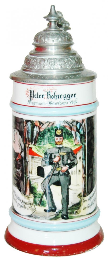 Occupational Miner Porcelain Stein w Lithophane (1 of 3)