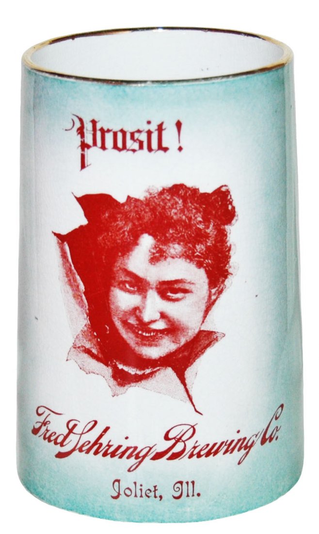 Fred Lehring Brewery Joliet IL Advertising Stein (1 of 1)