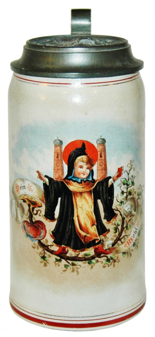 Munich Child w Martin Pauson Lid Stoneware Stein (1 of 1)