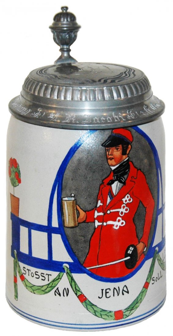 Fraternal Fencing Student w Sword Stoneware Stein (1 of 1)