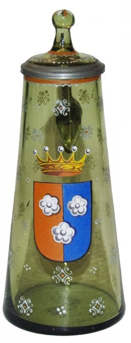 Shield & Crown Stein w Matching Finial Inlay (1 of 1)