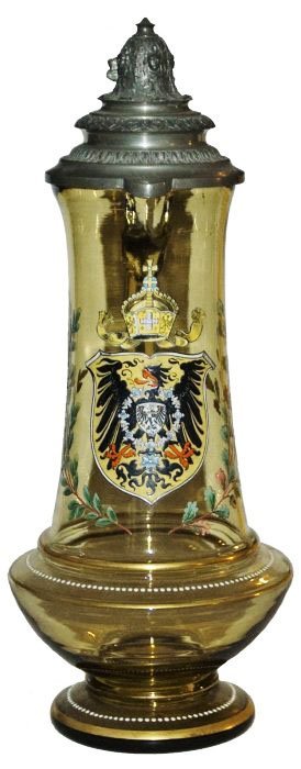 2L Imperial Eagle Shield & Crown Glass Stein (1 of 1)