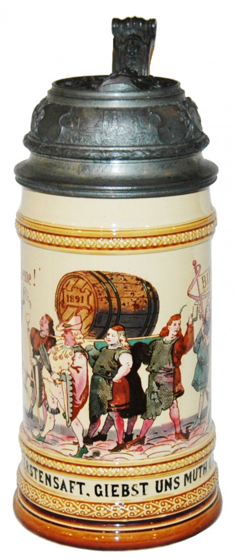 Barrel Parade Mettlach stein w Lichtinger Fancy Ld (1 of 1)