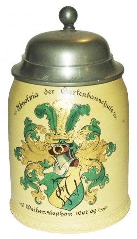 Dueling Fraternal Shield Mettlach Stein 1909 (1 of 1)