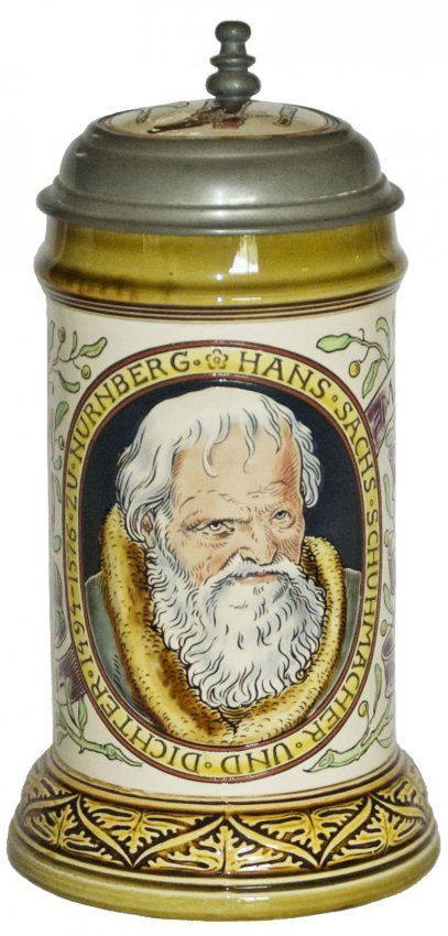 Occupational Shoemaker Mettlach Stein w Inlay (1 of 1)