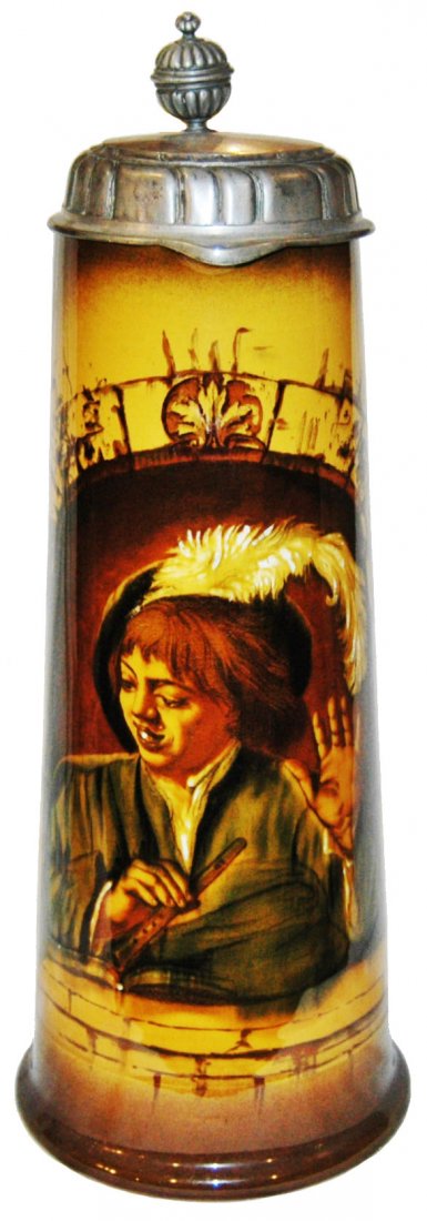3L Cavalier Plays Flute Mettlach Stein (1 of 1)