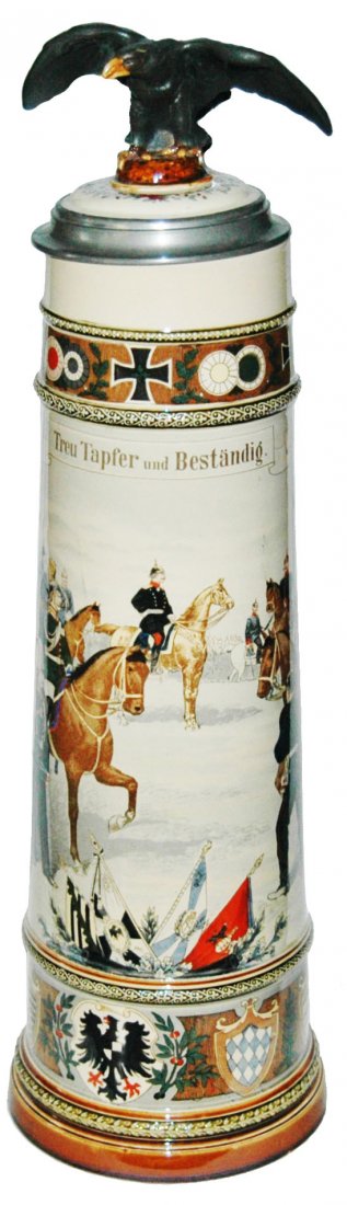 4L Imperial German Soldiers Mettlach Stein w Eagle (1 of 1)