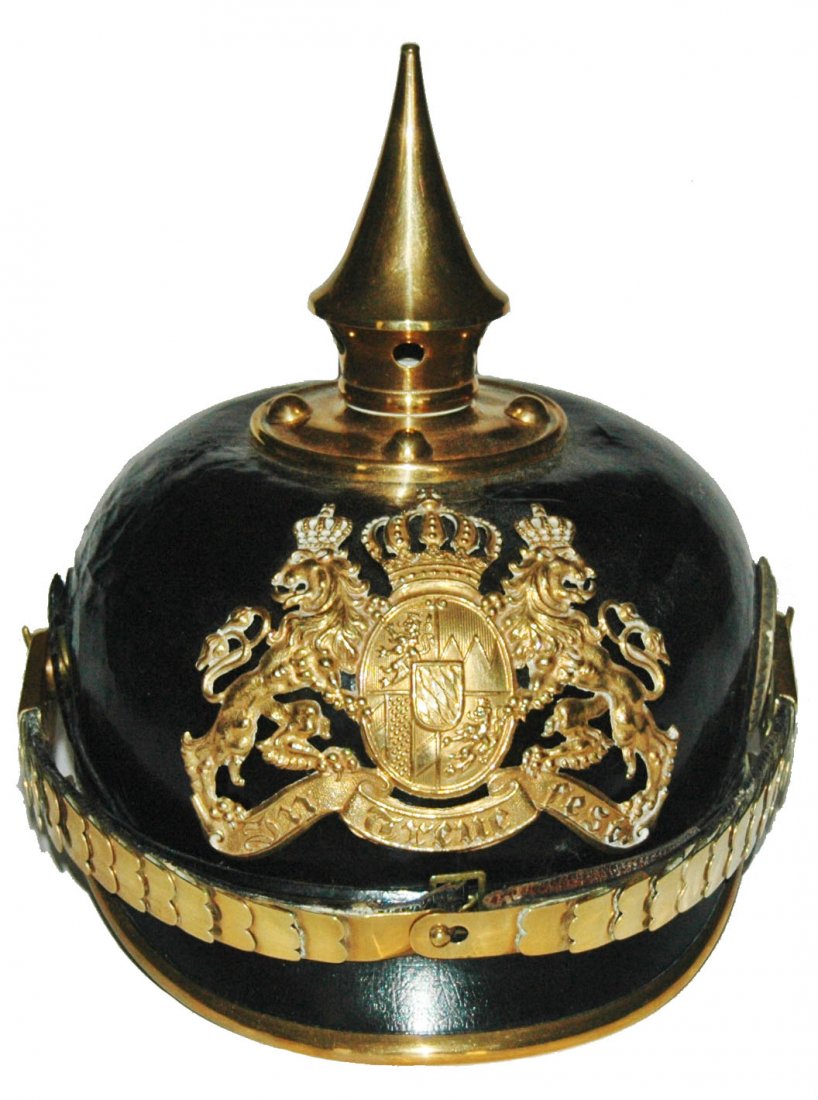 Bavarian Lion Shield Imperial German Helmet (1 of 1)