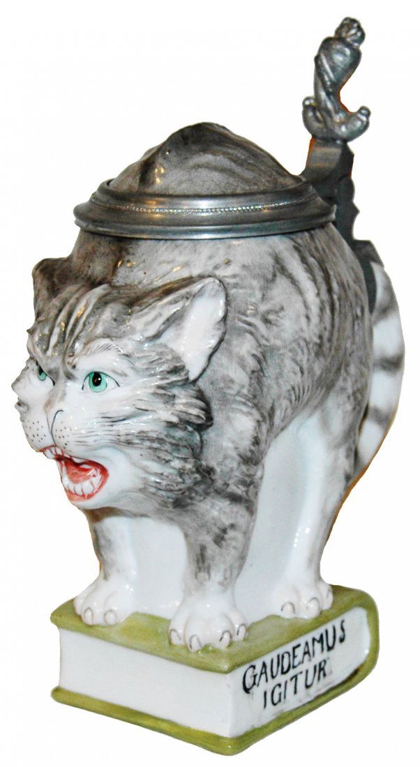 Bohne Character Cat on a Book Porcelain Stein (1 of 1)
