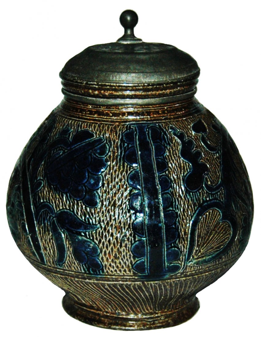 Muskau Stoneware dated 1687 Scratch Design Stein (1 of 3)