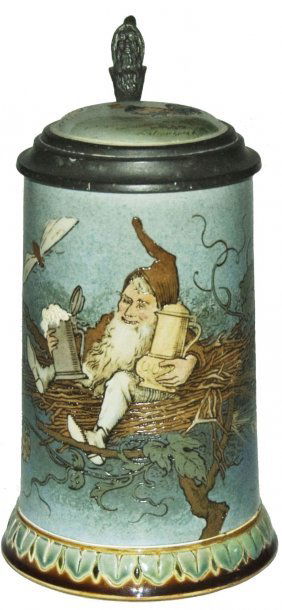 Schlitt Dwarf in Nest Mettlach 3/10L Stein (1 of 1)