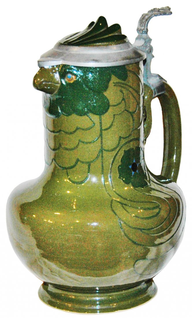Eagle Art Nouveau 1-1/4L Character Stein (1 of 1)