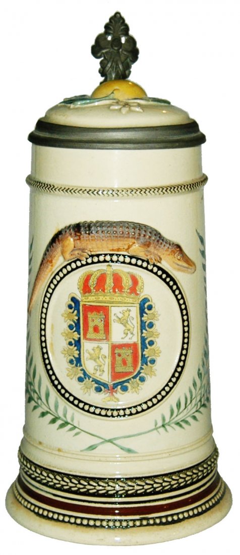 St Augustine Florida Shield Alligator Handle Stein (1 of 1)