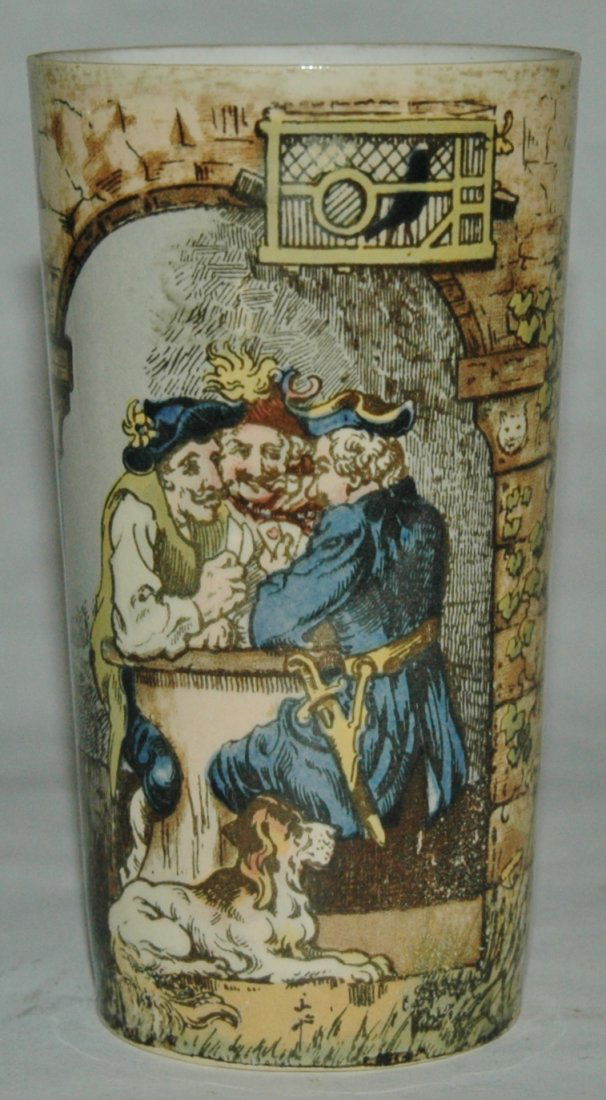 Schlitt Mettlach Beaker of Soldiers Playing Cards (1 of 1)