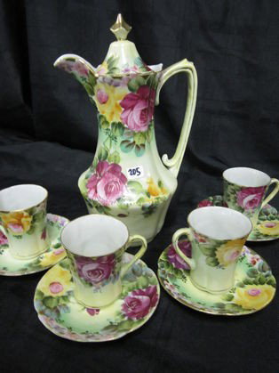 Excellent Nippon Hand Painted Chocolate Set: Signed Hand Painted Japan, Excellent condition, No Chips, Cracks, or repairs