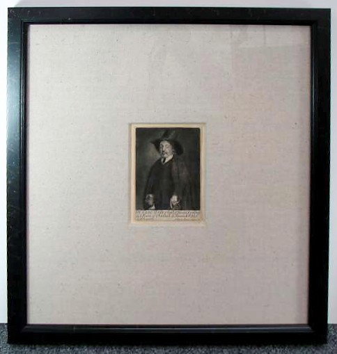 Johan Faber Mezzotint: Faber, Johan (John) The Younger (Dutch, 1684-1756) Mezzotint. Dated 1712. The print measures 5 1/4" height by 3 1/2" width and the frame 18 1/2" height by 16 3/4" width.
