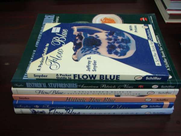 6 Book Lot Flow Blue and Transferware: Lot of Six (6) Books about Flow Blue and Transferware