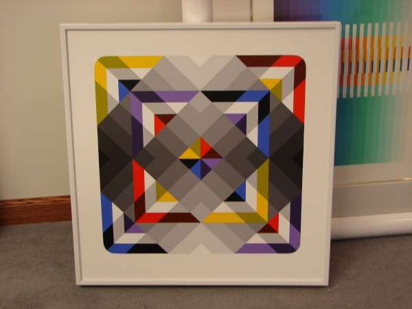 Spalatin Matrix III Oil Painting: Spalatin, Marko (American, 1945 - ). "Matrix III" Oil on canvas; Frame 24" height by 23 1/2" width / canvas 24 3/4" height by 24 1/4" width. Signed and titled upon the back.