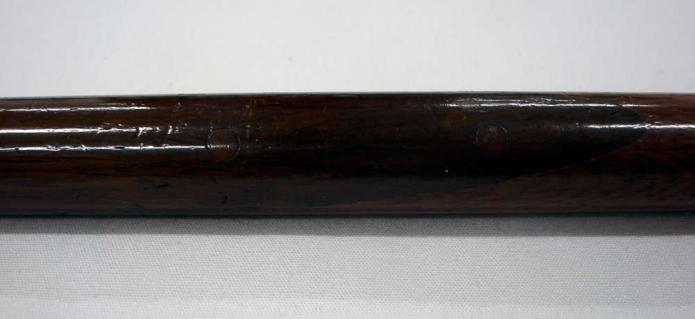W.R. Rindernecht Cane / Walking Stick with Text on Hand: W.R. Rindernecht Cane / Walking Stick with Text on Handle that reads "W.F.R Wood of the Flag Ship Lawrence 'We have met the Enemy and they are Ours' Perry's Victory Lake Erie Sept. 10. 1813." Wood spl