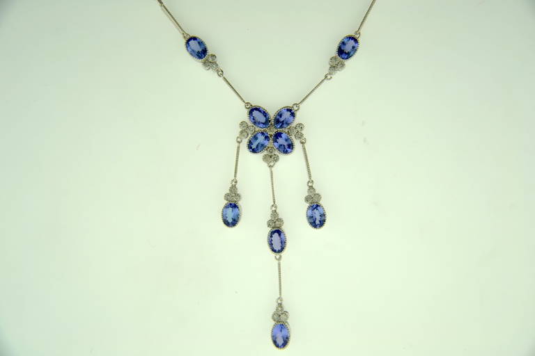 Tanzanite And Diamond Necklace Appraised Value 15,100