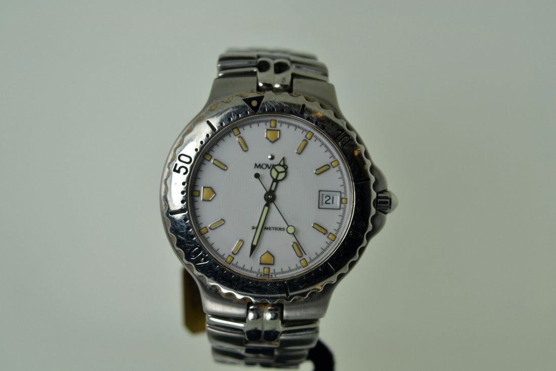 Men's Movado Watch: Men's Movado Watch with metal strap