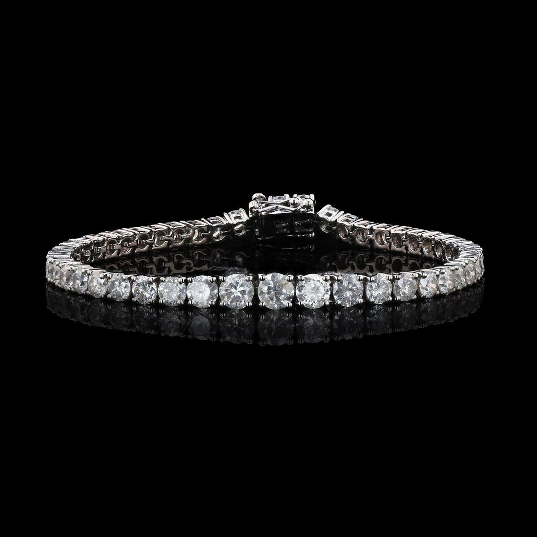 10.53ctw Diamond 14K White Gold Tennis Bracelet (1 of 4)