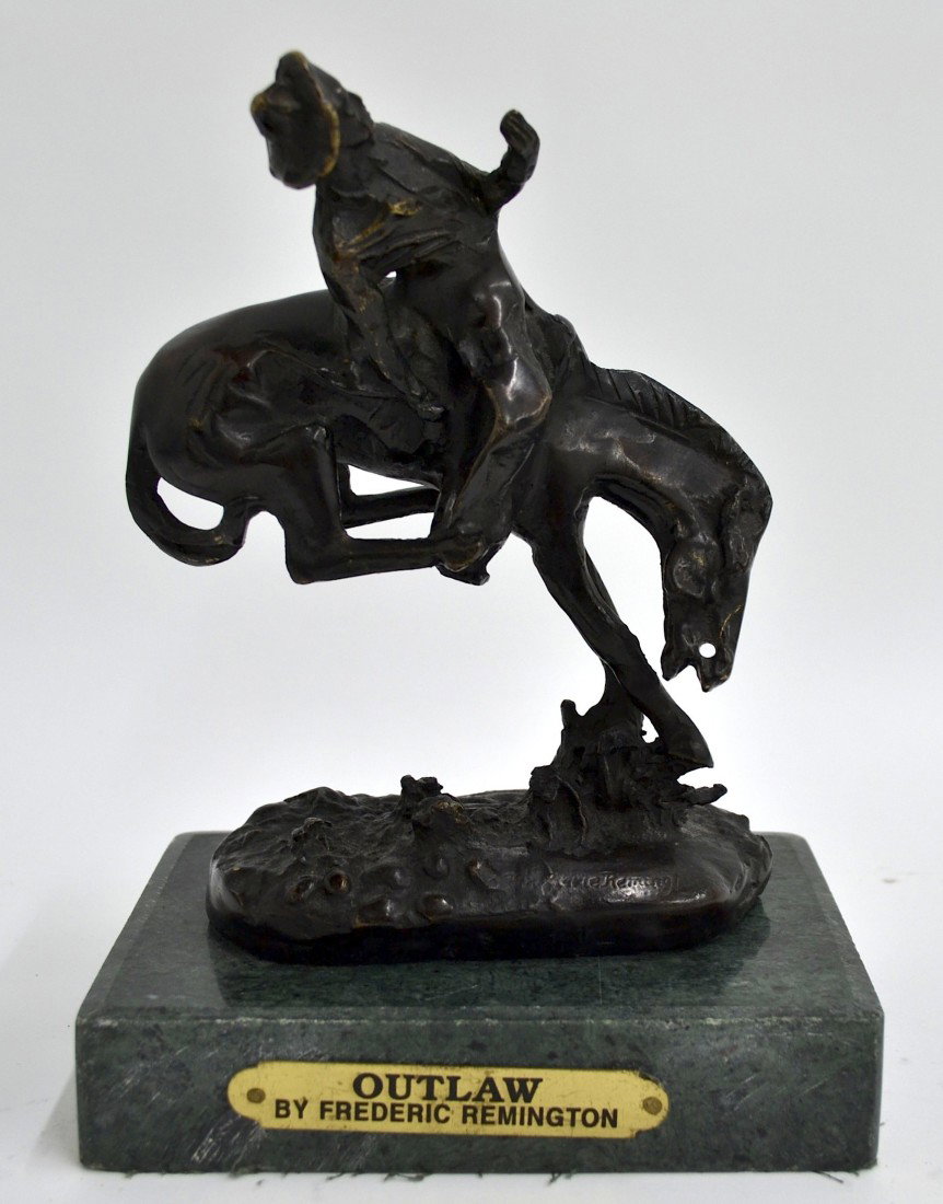 Bronze Statue: "Outlaw" by Frederic Remington Bronze Statues (Small)