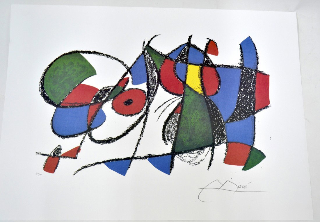 Joan Miro's "Volume II - Litho VIII" Art: Joan Miro's "Volume II - Litho VIII" Art Limited Edition