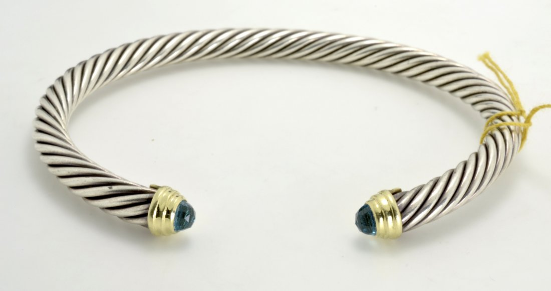 David Yurman Gold and Silver Bangle: David Yurman Gold and Silver Bangle