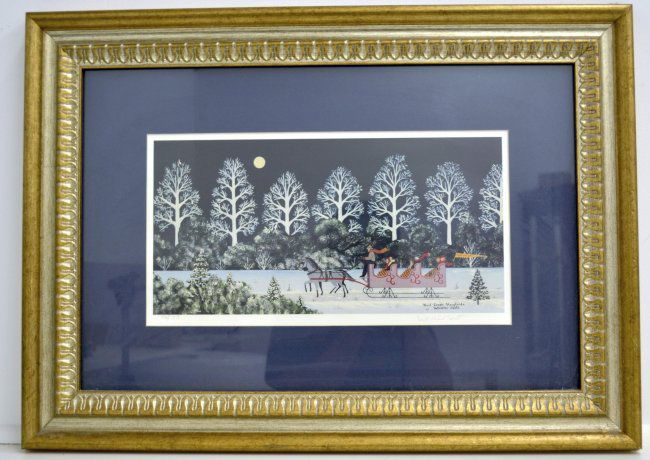 Jane Wooster Scott's "Trail Creek Sleigh Ride" Art: Jane Wooster Scott's "Trail Creek Sleigh Ride" Art Custom Framed Limited Edition (Signed and numbered by artist)