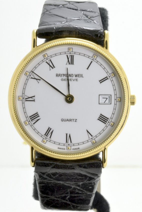 Raymond Weil Watch: Mens 18K gold plate raymond weil watch K74J9