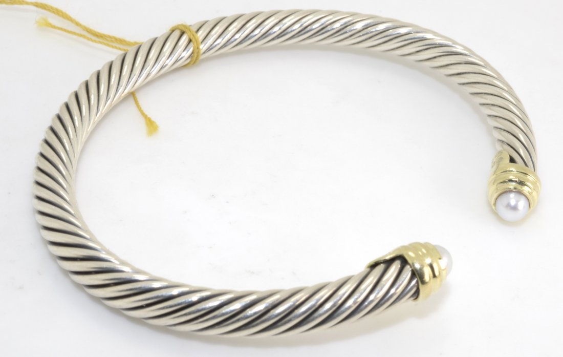 David Yurman Gold & Silver Bangle: David Yurman Gold & Silver Bangle K12J52