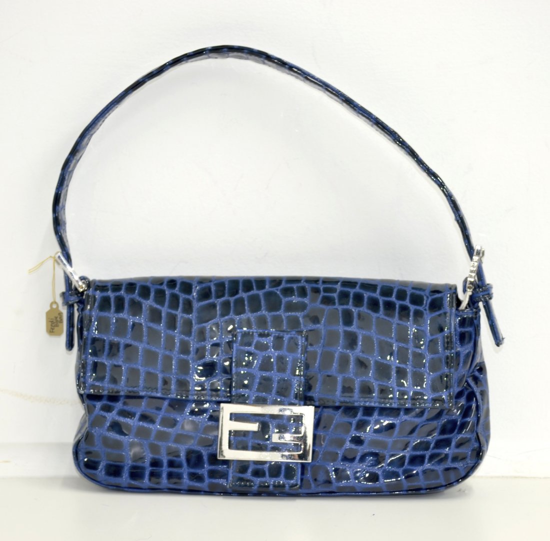 Fendi Blue Handbag: Fendi Blue Handbag K43E2